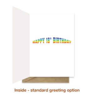 Standard greeting inside 18th birthday card bb0056