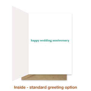 Standard greeting inside wedding anniversary card ann017