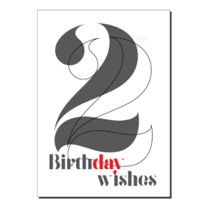 22nd birthday wishes card bth287