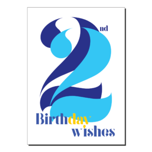 22nd birthday wishes card blue bth290