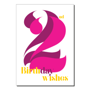 22nd birthday wishes card pink bth300