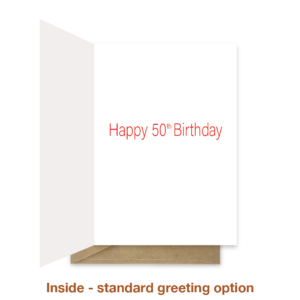 Standard greeting inside a BIG birthday card bth335