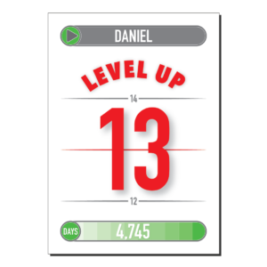 13th birthday card level up bth439