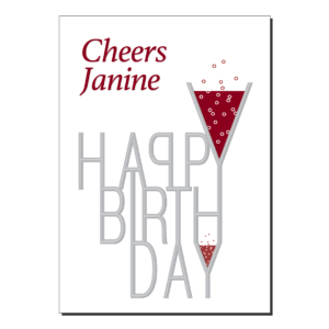 cheers birthday card with name bth472