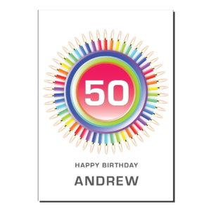 50th birthday card 50 candles bth482