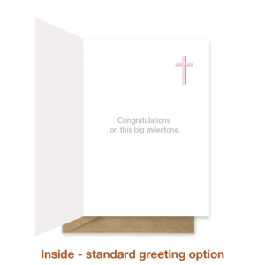 Standard greeting inside christening card cht036