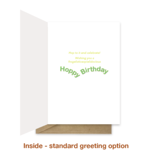 standard greeting in frog birthday card with name bth575