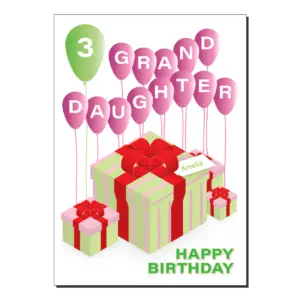 granddaughter birthday card presents any age bb048