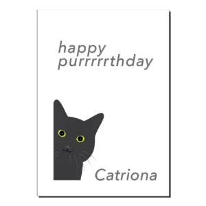 happy purrrthday cat lovers birthday card bb054