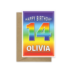 personalised 14th birthday card bb0024