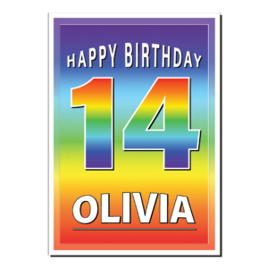 personalised 14th birthday card bb0024