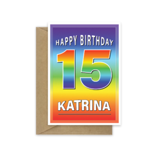 personalised 15th birthday card bb0025