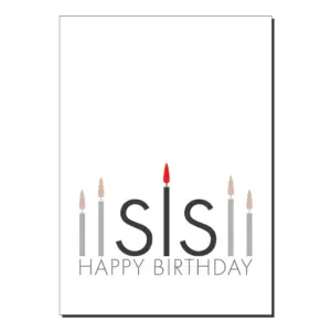 sister birthday card candles bb055