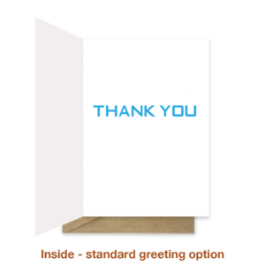 Standard greeting inside thank you card thk016