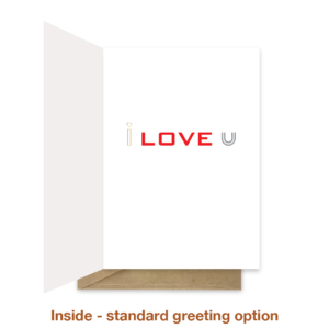 Standard greeting inside valentine card val042