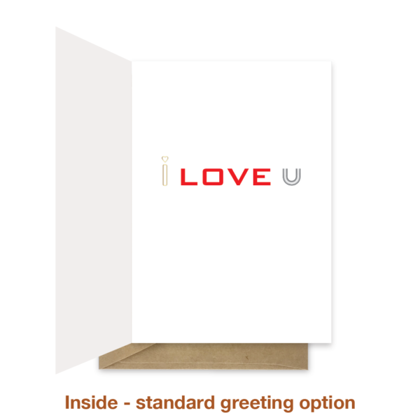 Standard greeting inside valentine card val042