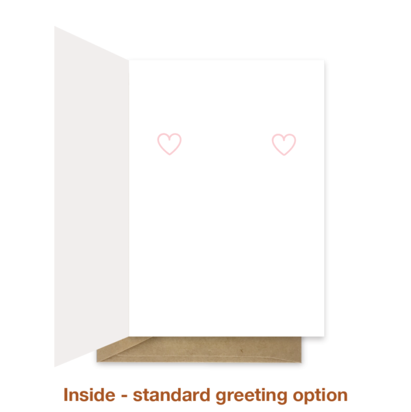 Standard greeting inside inside valentine card val043