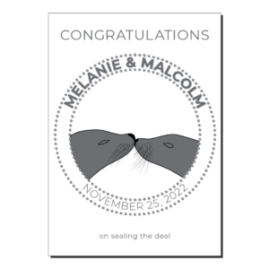 wedding card seal the deal wed025