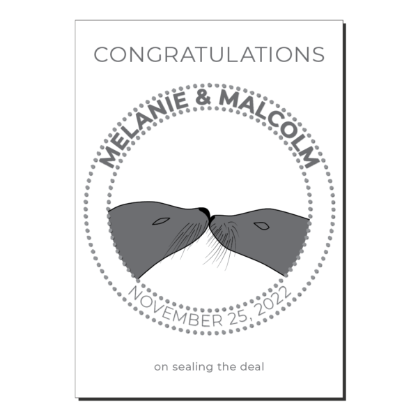 wedding card seal the deal wed025