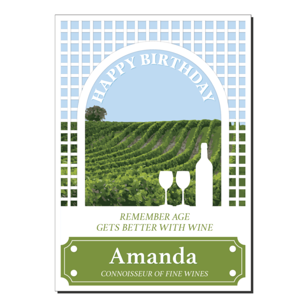 wine lovers birthday card bb062