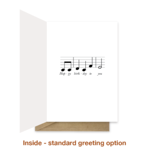 Standard greeting inside gramophone birthday card bb100