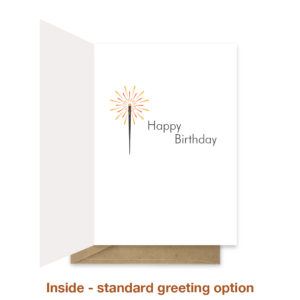 Standard greeting inside birthday card bb101