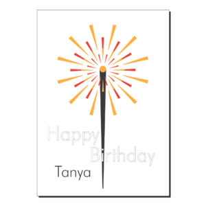 happy birthday card sparkler bb101