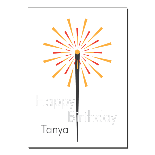 happy birthday card sparkler bb101