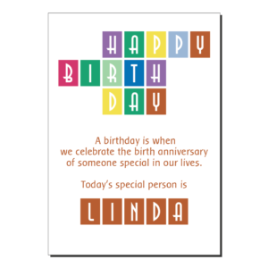 happy birthday card personalised name definition bb102