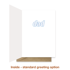 Standard greeting inside father's day card dad011