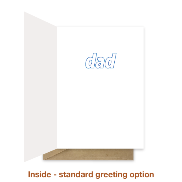 Standard greeting inside father's day card dad011