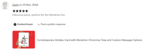 Review for Mondrian Christmas Tree card