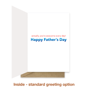 Standard gfreeting inside father's day card dad012