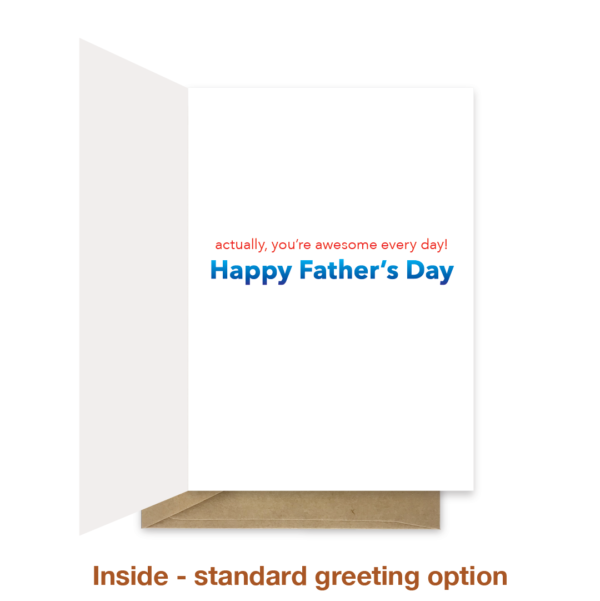 Standard gfreeting inside father's day card dad012