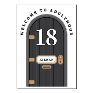 18th birthday card welcome to adulthood bb0004