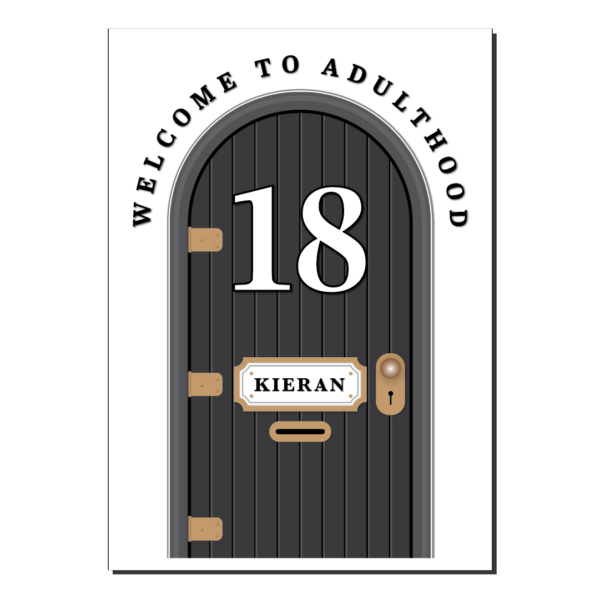 18th birthday card welcome to adulthood bb0004