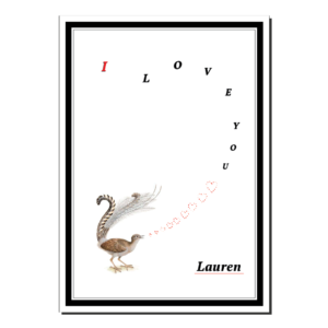 i love you romantic valentine card with name