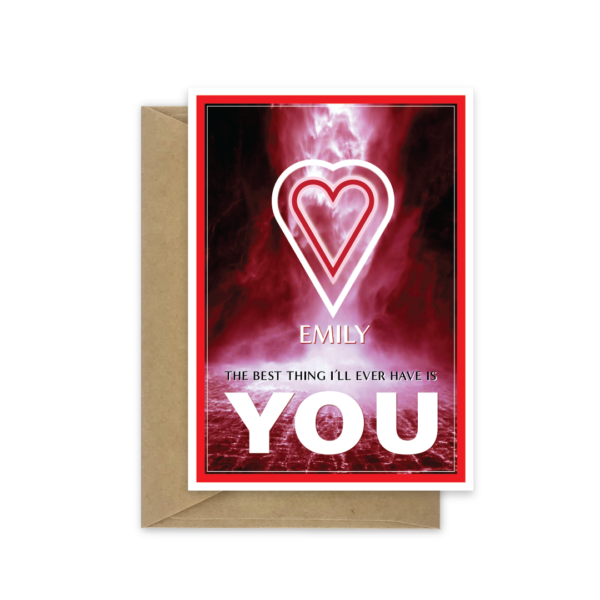 valentines day card red waterfall heart